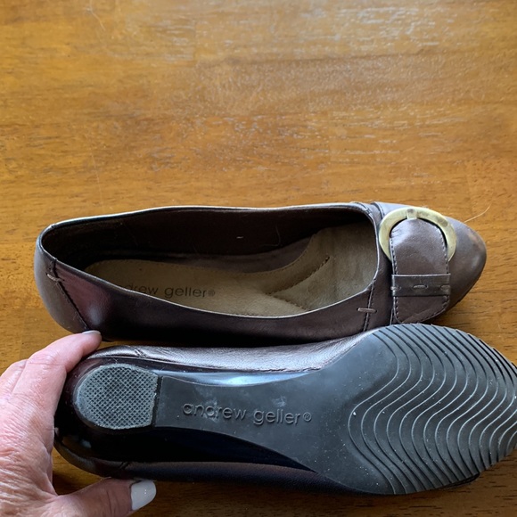 Bronze color with buckle ballet shoes - Picture 5 of 6